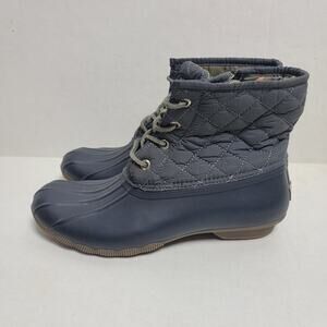 Sperry Navy Blue Duck Boots SZ 8